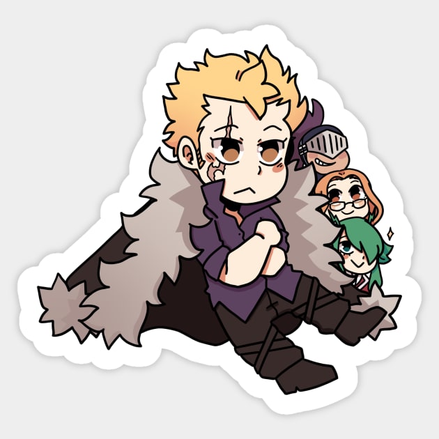 Laxus and the squad Sticker by Dragnoodles